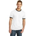 thumbnail image 1 of Port Company PC54R Core Cotton Ringer Tee, White/ Jet Black, 2XL, 1 of 1