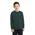 thumbnail image 1 of Port & Company PC54YLS Mens Youth Long Sleeve Core Cotton Tees, Dark Green - Small, 1 of 2