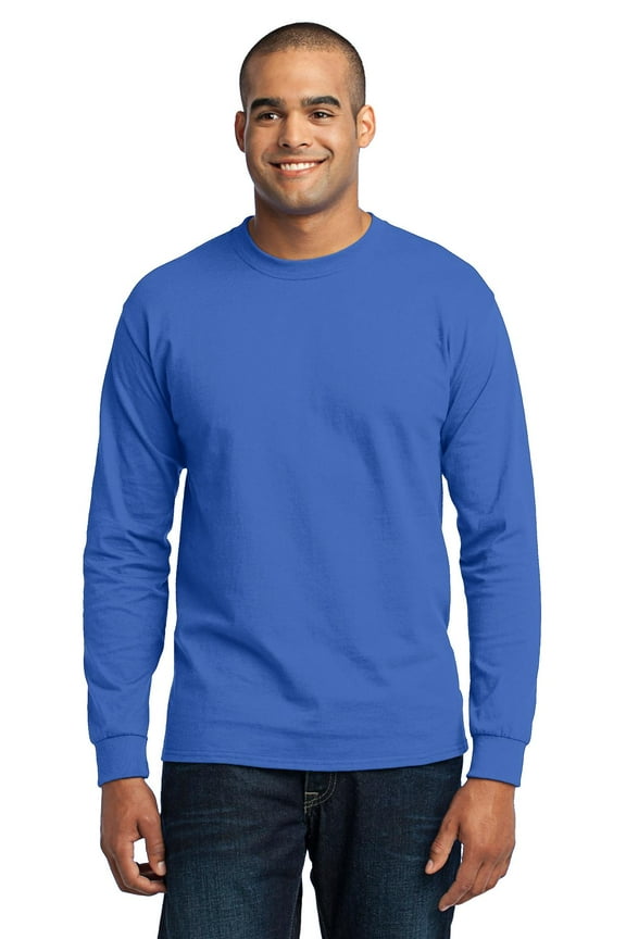 mpany PC55LST Mens Long Sleeve Core Blend Tees, Royal - Extra Large Tall