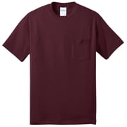 Port & Co Adult Male Men Plain Short Sleeves T-Shirt Athletic Marn 4X-Large Tall