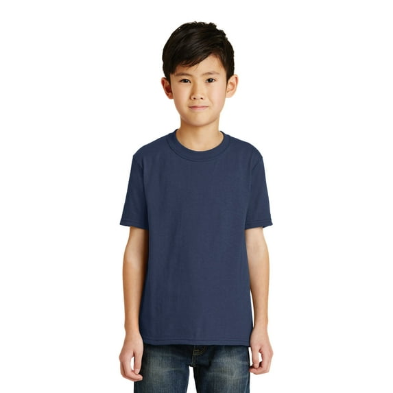 Port & Company PC55Y Youth Core Blend Tees, Navy - Extra Small