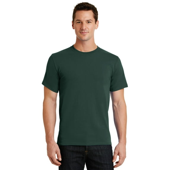 Port & Company PC61 Mens Essential Tees, Dark Green - Small