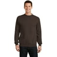 thumbnail image 1 of Port & Co Adult Male Men Plain Long Sleeves Sweatshirt Dark Chocolate 2X-Large, 1 of 6