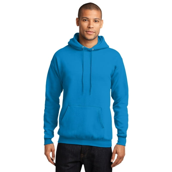 Port & Company PC78H Mens Core Fleece Pullover Hooded Sweatshirt, Sapphire - Large