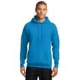 thumbnail image 1 of Port & Company PC78H Mens Core Fleece Pullover Hooded Sweatshirt, Sapphire - Medium, 1 of 2
