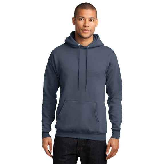 Port & Company PC78H Mens Core Fleece Pullover Hooded Sweatshirt, Steel Blue - Small