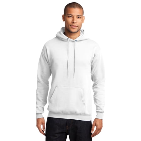 Port & Company PC78H Mens Core Fleece Pullover Hooded Sweatshirt, White - Extra Large