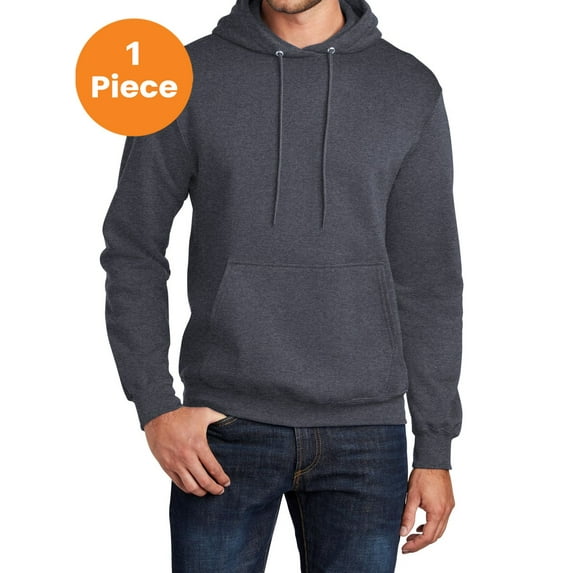 Port & Company PC78HT Tall Core Fleece Pullover Hooded Sweatshirt, Heather Navy, 4XLT, Mens Hoodies and Sweatshirts