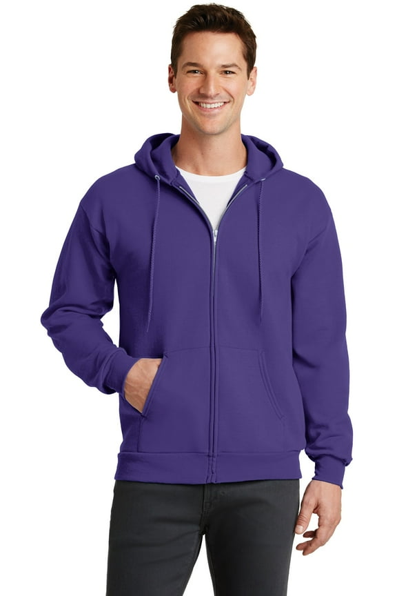Adult Male Men Plain Long Sleeves Sweatshirt Purple X-Large