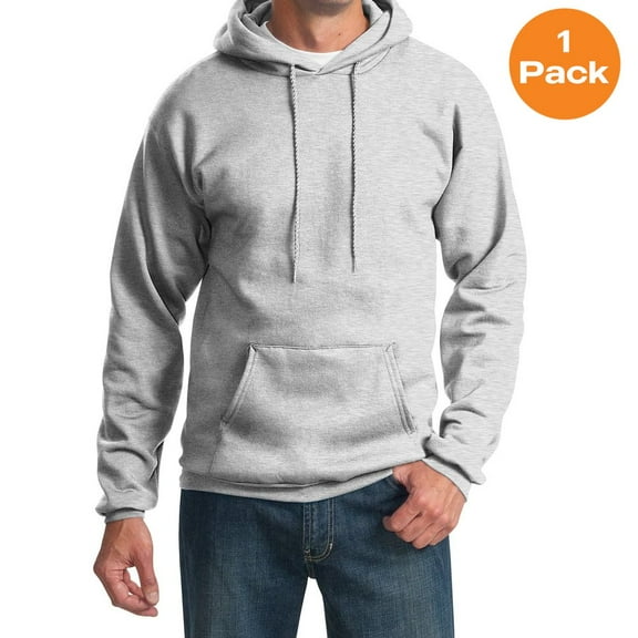 Port & Company PC90H Essential Fleece Pullover Hooded Sweatshirt , Ash, 3XL, Mens Hoodies and Sweatshirts