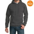 thumbnail image 1 of Port & Company PC90H Essential Fleece Pullover Hooded Sweatshirt , Charcoal, 4XL, Big and Tall Hoodies and Sweatshirts, 1 of 1
