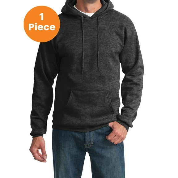 Port & Company PC90H Essential Fleece Pullover Hooded Sweatshirt , Dark Heather Grey, 3XL, Mens Hoodies and Sweatshirts