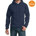 thumbnail image 1 of Port & Company PC90H Essential Fleece Pullover Hooded Sweatshirt , Navy, 4XL, Shop all kids, 1 of 1