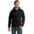 thumbnail image 1 of Port & Company PC90H Mens Essential Fleece Pullover Hooded Sweatshirt, Jet Black - Large, 1 of 2