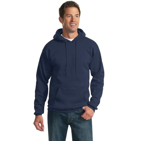 Port & Company PC90H Mens Essential Fleece Pullover Hooded Sweatshirt, Navy - 2XL
