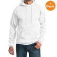thumbnail image 1 of Port & Company PC90HT Tall Essential Fleece Pullover Hooded Sweatshirt , White, 4XLT, Big and Tall Active Jackets and Hoodies, 1 of 1