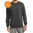 thumbnail image 1 of Port & Company PC90T Tall Essential Fleece Crewneck Sweatshirt, Charcoal, 3XLT, Mens Hoodies and Sweatshirts, 1 of 1