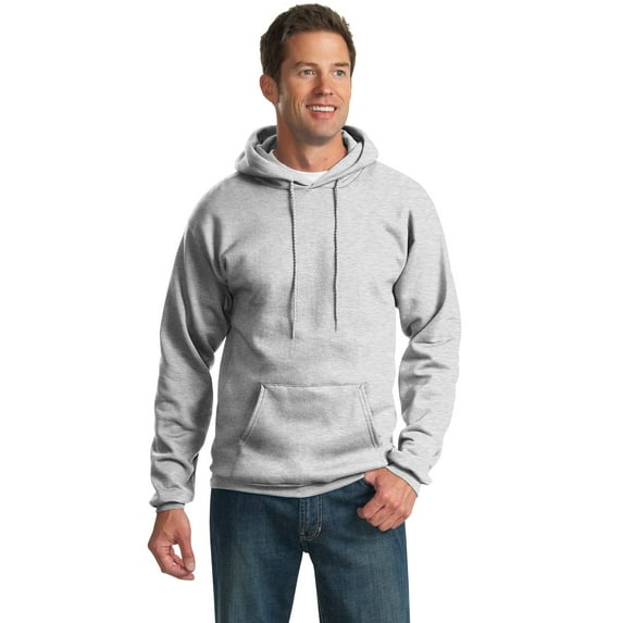 Port & Company PC90ZH Essential Fleece Full-Zip Hooded Sweatshirt, Ash, 4XL