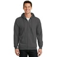 thumbnail image 1 of Port & Company PC90ZH Essential Fleece Full-Zip Hooded Sweatshirt, 1 of 5
