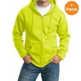 thumbnail image 1 of Port & Company PC90ZHT Tall Essential Fleece Full-Zip Hooded Sweatshirt , Safety Green, 2XLT, Big and Tall Zip up Hoodies and Sweatshirts, 1 of 1