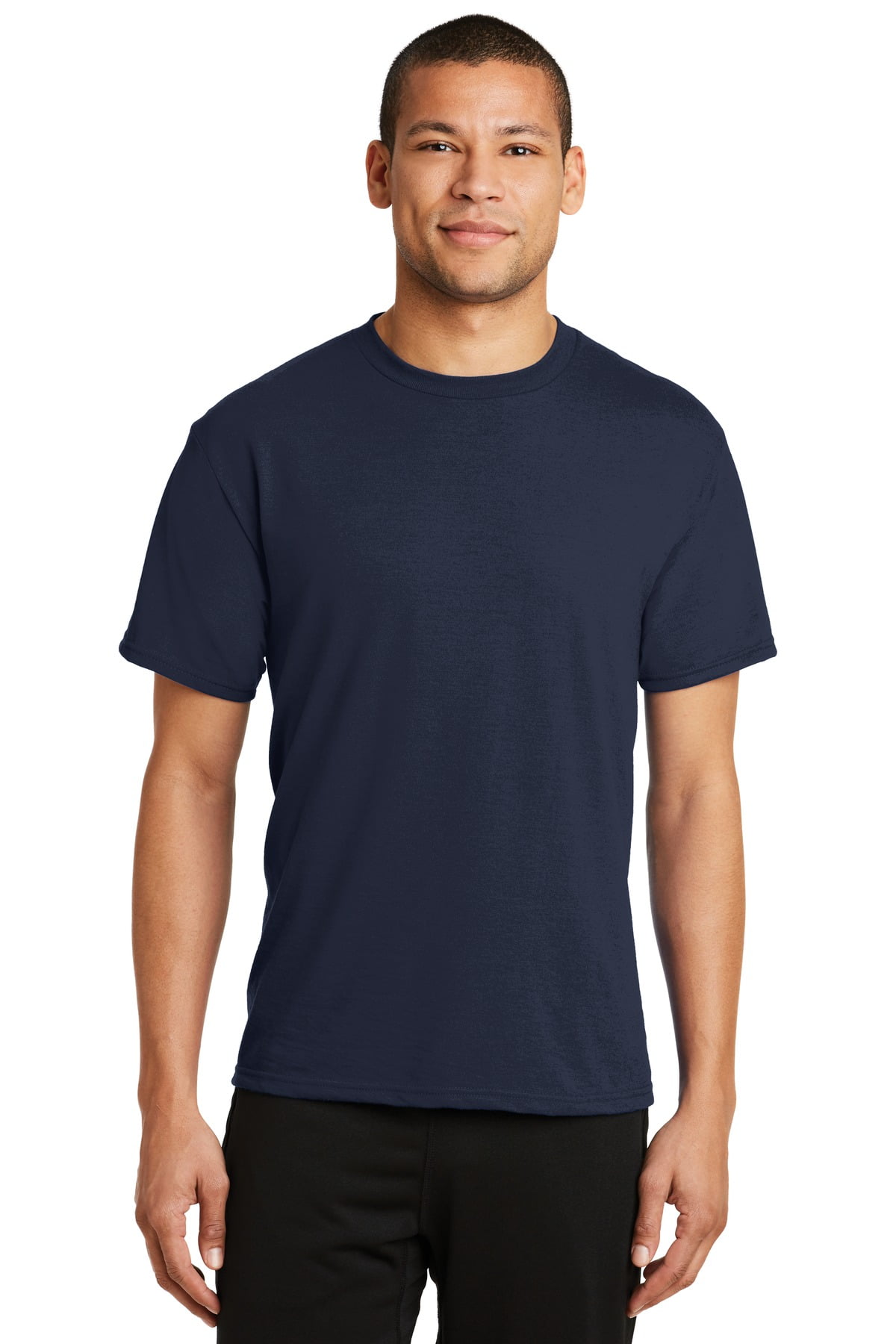 Port & Company Men's 50/50 Cotton/Poly T-Shirt – Jet Black, 3XL, 5.5 Oz, Left Pocket
