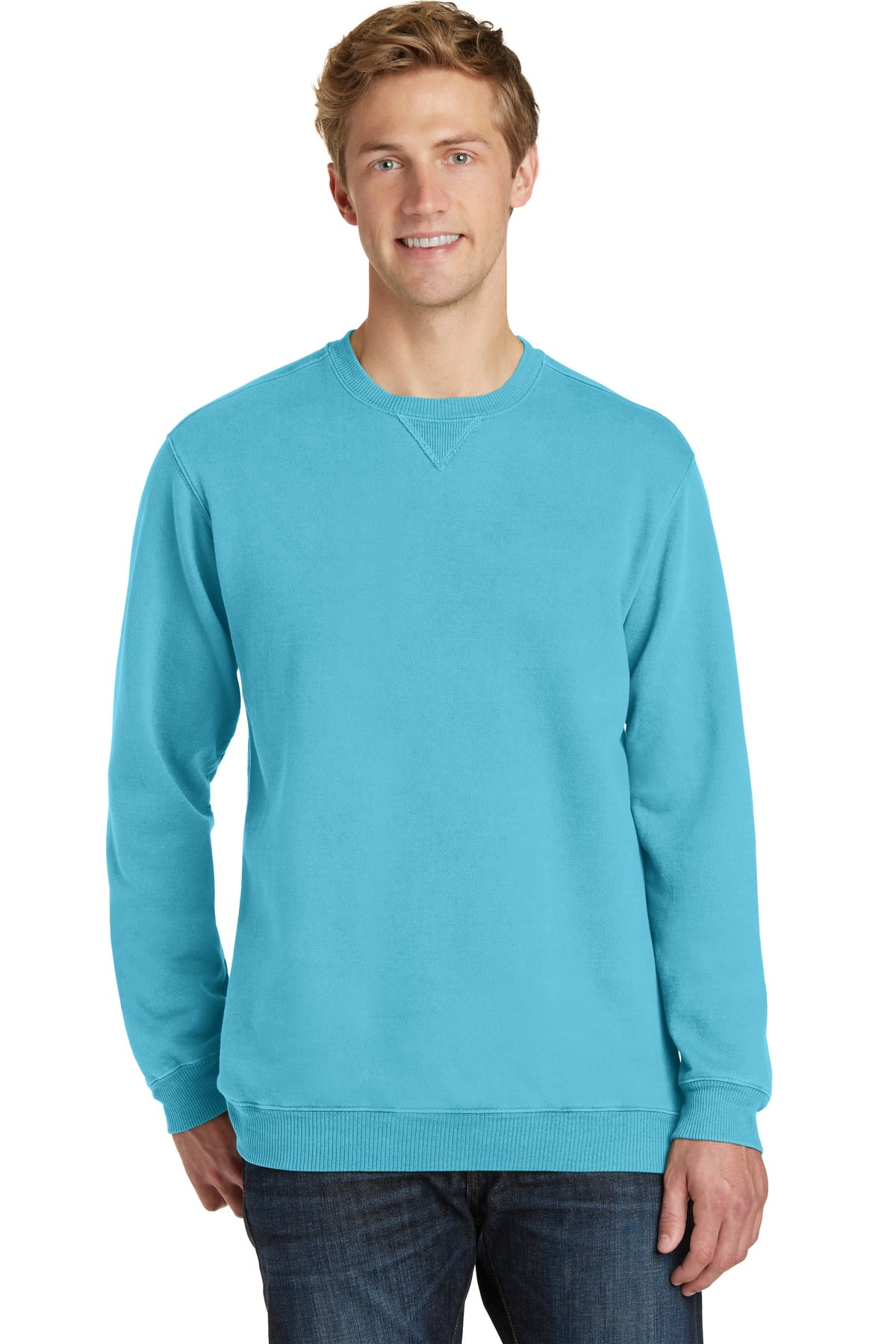 Port & Company Pigment Dyed Crewneck Sweatshirt-4XL (Tidal Wave) 