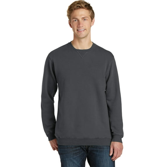 Port & Company Pigment-Dyed Crewneck Sweatshirt Pc098 - Coal - 3XL