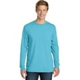 thumbnail image 1 of Port & Company Pigment Dyed Long Sleeve Pocket Tee-M (Tidal Wave), 1 of 6