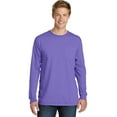 thumbnail image 1 of Port & Company PC099LSP Pigment-Dyed Long Sleeve Pocket Tee, Amethyst, L, 1 of 2