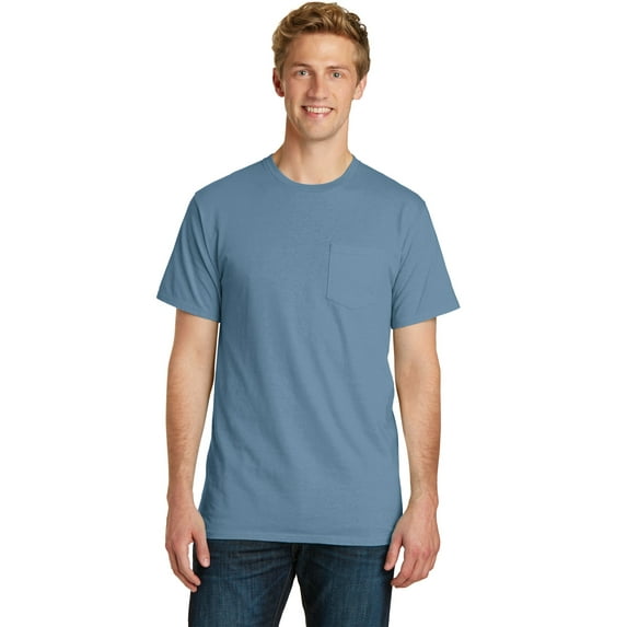 Port & Company Pigment Dyed Pocket Tee-3XL (Mist)