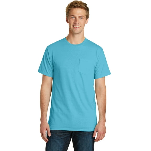 Port & Company Pigment Dyed Pocket Tee-M (Tidal Wave)