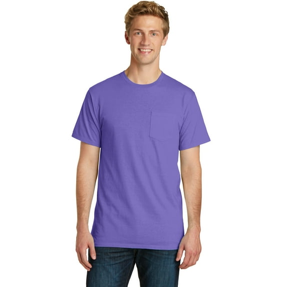 Port & Company Pigment Dyed Pocket Tee (PC099P) Amethyst, XL