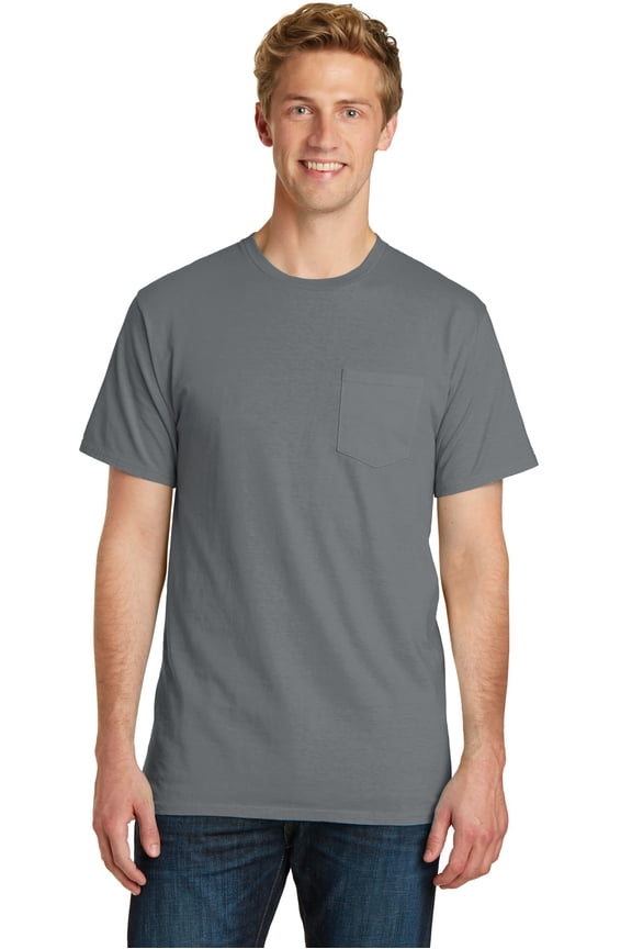 mpany Pigment Dyed Pocket Tee (PC099P) Coal, M
