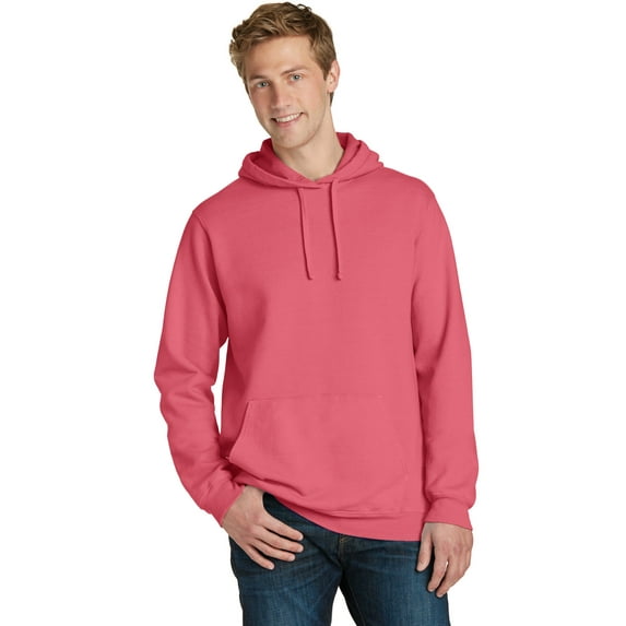 Port & Company Pigment Dyed Pullover Hooded Sweatshirt-S (Fruit Punch)