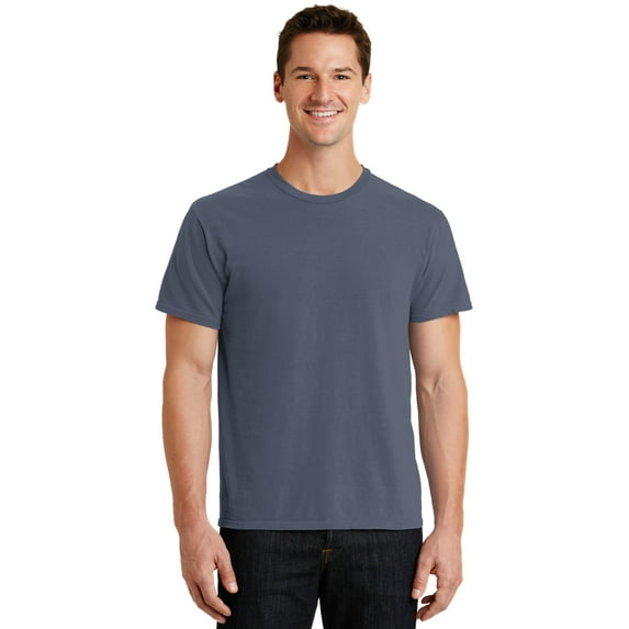 Port & Company Pigment Dyed Tee (PC099) Denim Blue, XL