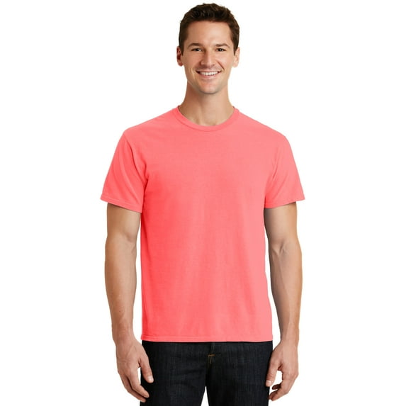 Port & Company Pigment Dyed Tee (PC099) Neon Coral, L