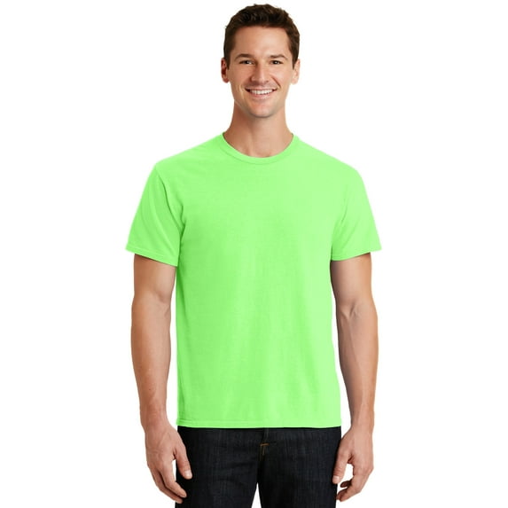 Port & Company Pigment-Dyed Tee. Neon Green. 2XL.