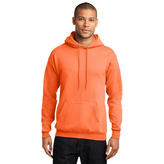 Port & Company Pullover Hooded Sweatshirt (PC78H) Neon Orange, L