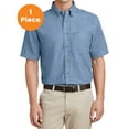 thumbnail image 1 of Port & Company SP11 Men’s Short Sleeve Value Denim Shirt, Faded Blue*, 6XL, Mens Casual Button Down Shirts, 1 of 1