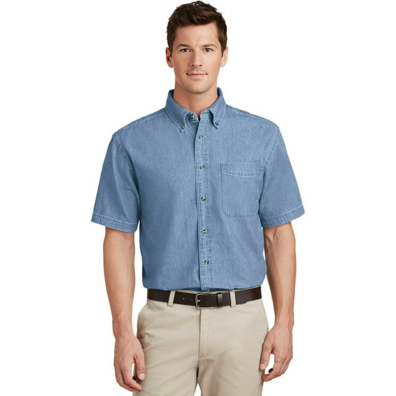 Port & Company SP11 Men’s Short Sleeve Value Denim Shirt
