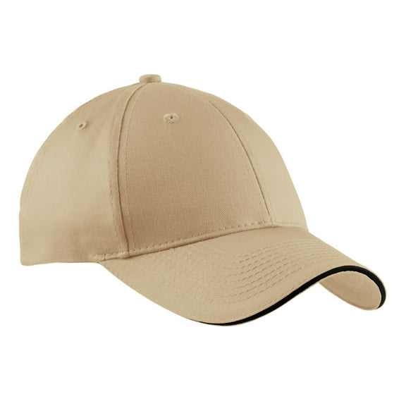 Port & Company   Sandwich Bill Cap-One Size (Stone/Black)
