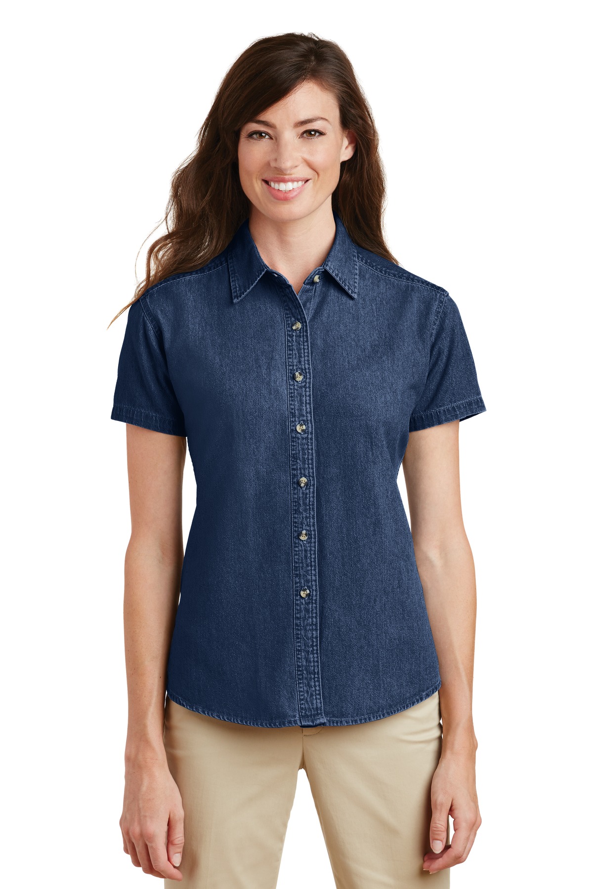 Port & Company Short Sleeve Value Denim Shirt (LSP11) Ink Blue, 4XL - image 1 of 2