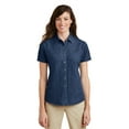 thumbnail image 1 of Port & Company Short Sleeve Value Denim Shirt (LSP11) Ink Blue, XS, 1 of 2