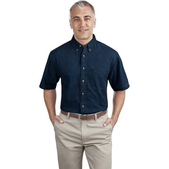 Port & Company SP11 Men’s Short Sleeve Value Denim Shirt