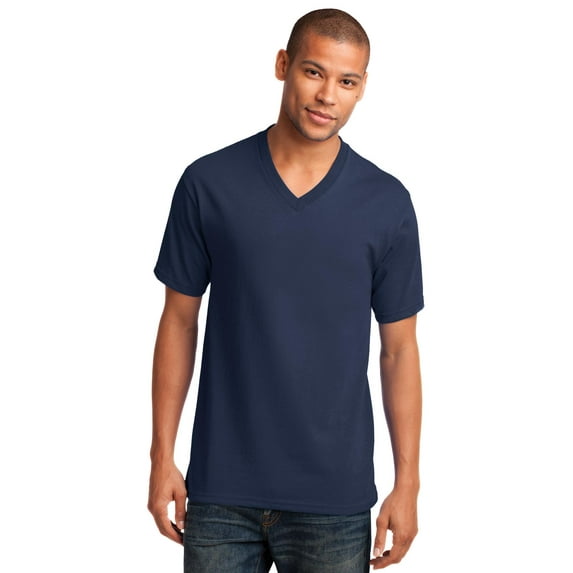 Port & Company T Shirt PC54V Men's 5.4-oz 100% Cotton V-Neck T-Shirt