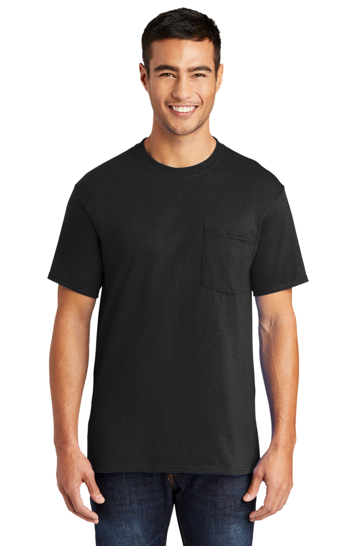 Port & Company Cotton Blend T-Shirt With Pocket | Soft, Durable Tee For Work Or Casual Wear (PC55P) 1 thumbnail image