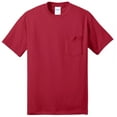 thumbnail image 1 of Port & Company Tall Core Blend Pocket Tee-LT (Red), 1 of 4
