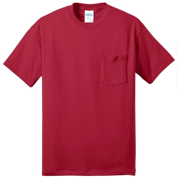 Port & Company Tall Core Blend Pocket Tee-LT (Red)