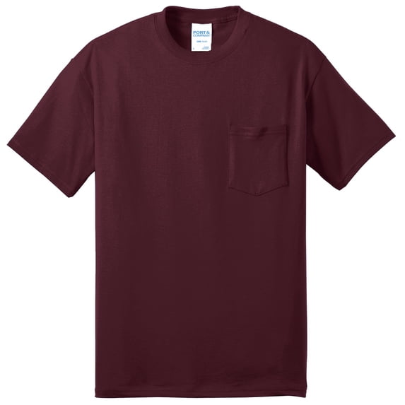 Port & Company Tall Core Blend Pocket Tee Pc55pt - Athletic Maroon - XLT