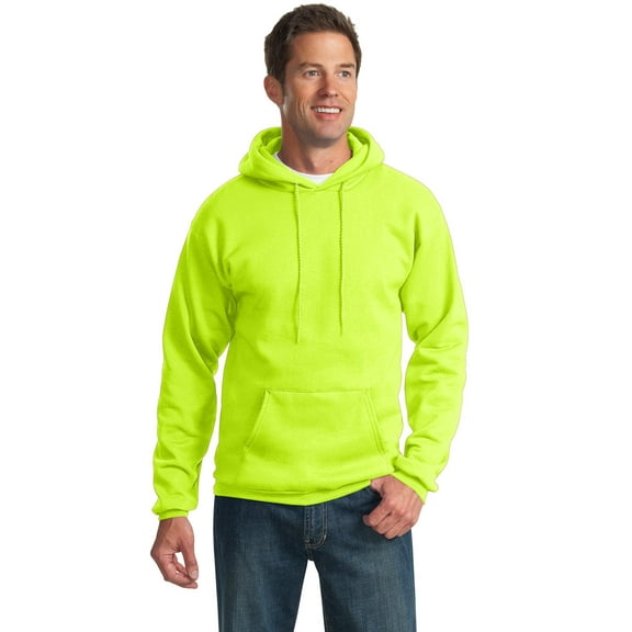 Port & Company Tall Essential Fleece Pullover Hooded Sweatshirt. Pc90ht , PC90HT , Safety Green , XX-Large Tall